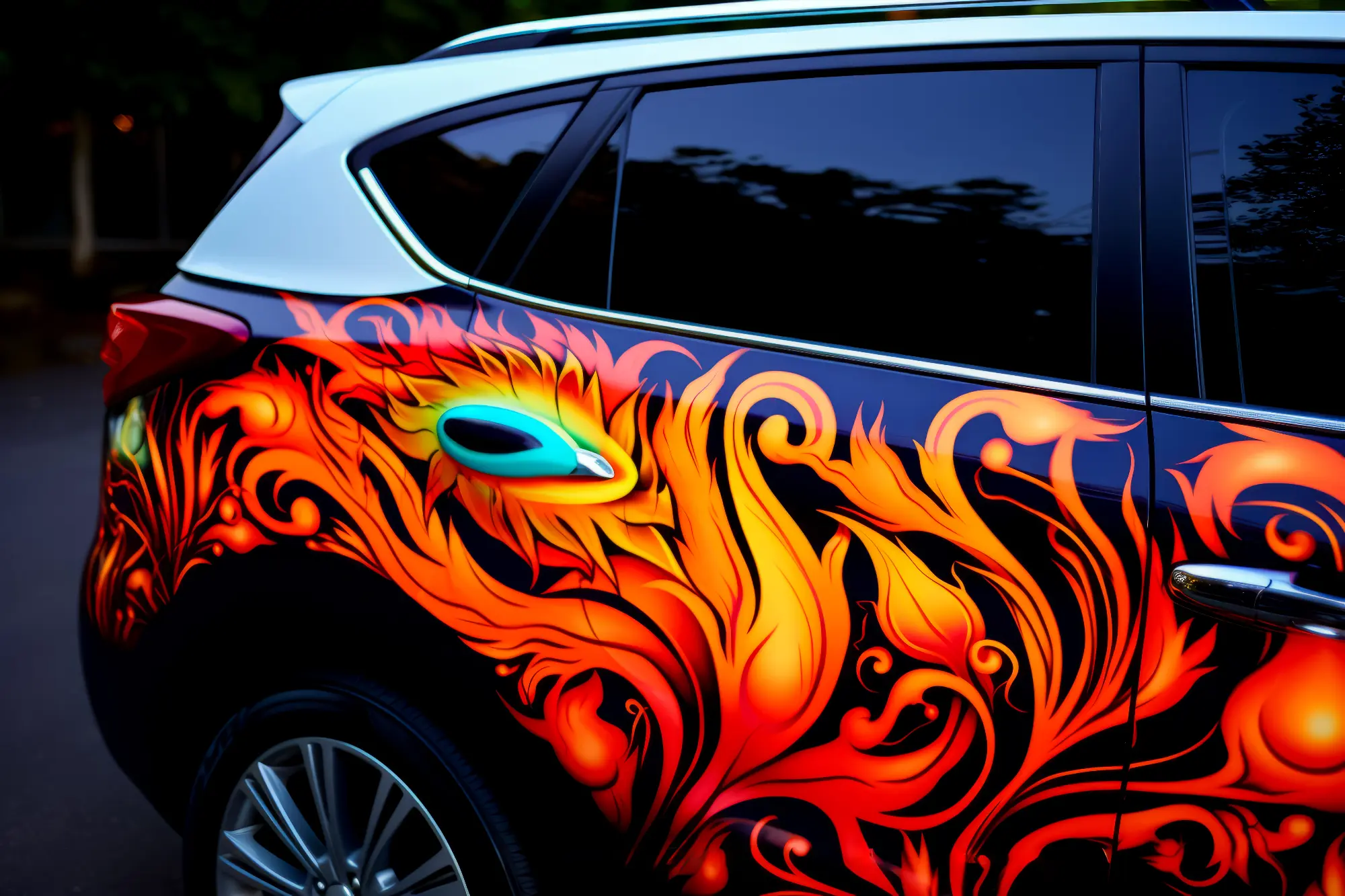 Custom vehicle wrap installed by A Plus Auto Glass in Houston, TX