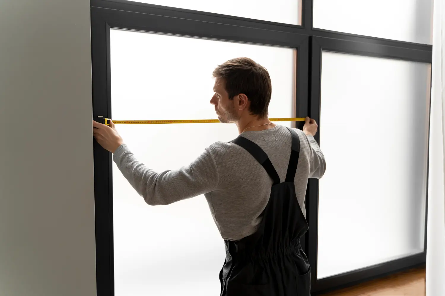 Residential window film installed on a home window in Houston, TX